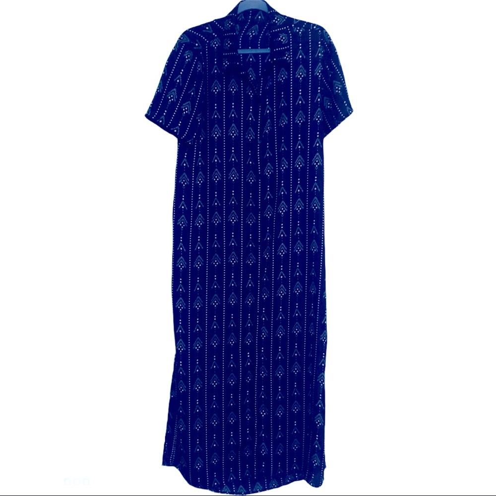 COLOR LOUNGE | Button Down Shirt Dress | Sz. XL
